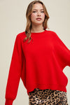 Drop Shoulder Sweater-sweater-Wishlist-Red-Small-Inspired Wings Fashion