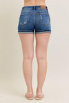 Mid Rise Dad Shorts-Shorts-Judy Blue-DK-Small-Inspired Wings Fashion