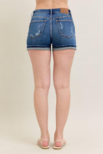 Mid Rise Dad Shorts-Shorts-Judy Blue-DK-Small-Inspired Wings Fashion