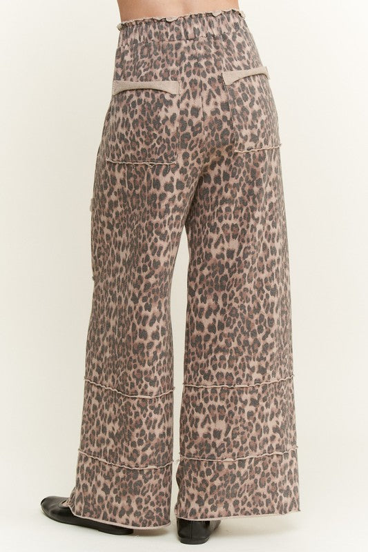 Mineral Washed Leopard Pants-Pants-J Her-Mocha-Small-Inspired Wings Fashion