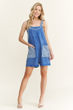 Stripe Pocket Romper-Romper-J Her-Cobalt-Small-Inspired Wings Fashion
