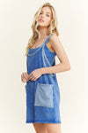 Stripe Pocket Romper-Romper-J Her-Cobalt-Small-Inspired Wings Fashion