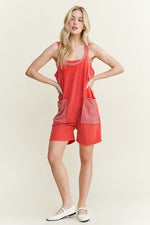 Stripe Pocket Romper-Romper-J Her-Cobalt-Small-Inspired Wings Fashion