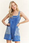 Stripe Pocket Romper-Romper-J Her-Cobalt-Small-Inspired Wings Fashion