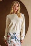 Reversible Lace Trim Sweater-sweater-Skies Are Blue-Cream-XS-Inspired Wings Fashion