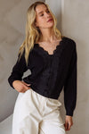 Reversible Lace Trim Sweater-sweater-Skies Are Blue-Black-XS-Inspired Wings Fashion