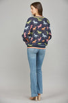 Colorful Horse Sweater-sweater-Fate by LFD-Navy-Small-Inspired Wings Fashion