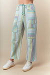 Pin Stripe Barrel Jeans-Jeans-Fantastic Fawn-Jade/Purple-Small-Inspired Wings Fashion