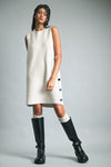 Knit Sweater Mini Dress-Dress-Wishlist-Ecru-Small-Inspired Wings Fashion