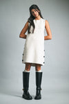 Knit Sweater Mini Dress-Dress-Wishlist-Ecru-Small-Inspired Wings Fashion