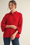 Hidden Button Top-Shirts & Tops-Jodifl-Red-Small-Inspired Wings Fashion