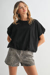 Bubble Hem Top-Shirts & Tops-Wishlist-Black-Small-Inspired Wings Fashion