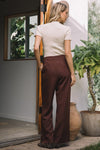 High Waist Trousers-Pants-Skies Are Blue-Brown-XS-Inspired Wings Fashion