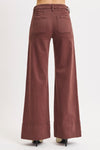 Wide Hem Tummy Control Jeans-Jeans-Risen Jeans-Brown-1-Inspired Wings Fashion