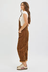 Corduroy Barrel Overalls-Overalls-Risen Jeans-Brown-Small-Inspired Wings Fashion