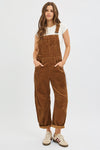Corduroy Barrel Overalls-Overalls-Risen Jeans-Brown-Small-Inspired Wings Fashion