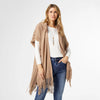 Frayed Hooded Ruana-Ruana-tgbBRANDS:Coco+Carmen,Whispers-Taupe-XS-Inspired Wings Fashion