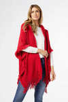 Frayed Hooded Ruana-Ruana-tgbBRANDS:Coco+Carmen,Whispers-Rio Red-XS-Inspired Wings Fashion