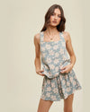 Floral Tank and Short Set-Outfit Sets-Wishlist-Small-Sage-Inspired Wings Fashion