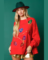 Christmas Lights Sweatshirt-Sweatshirt-Peach Love California-Small-Red-Inspired Wings Fashion