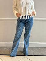 High Rise Wide Leg Pearl Jeans-Jeans-MICA Denim-24-Inspired Wings Fashion