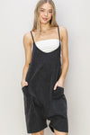 Mineral Washed Cami Romper-Romper-HYFVE-Small-Black-Inspired Wings Fashion
