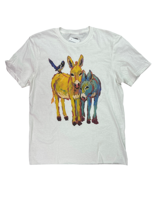 Donkey Buds Tee-Top-Bohemian Cowgirl-White-Small-Inspired Wings Fashion