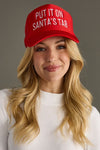 Santa's Tab Trucker Hat-Hat-Panache Apparel-Red-Inspired Wings Fashion