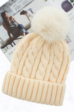 Knitted Pom Beanie-Hats-Suzy Q USA-Cream-Inspired Wings Fashion