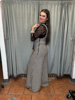 Aimee Jumpsuit-Jumpsuit-Silverado Apparel & Home-Black Houndstooth-Small-Inspired Wings Fashion