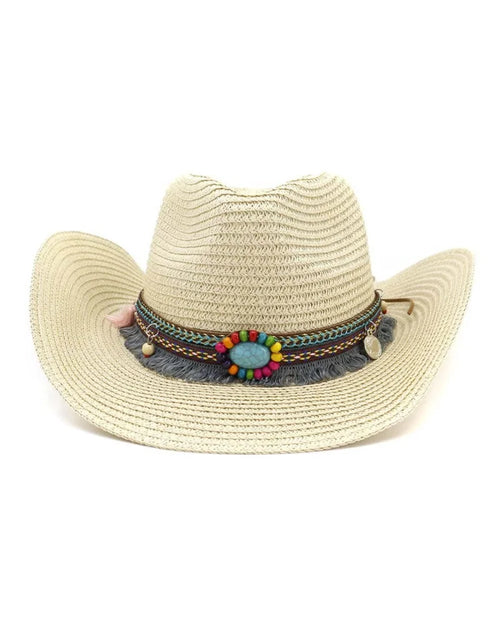 Straw Cowboy Hat-Hats-Suzie Q USA-Sand-Inspired Wings Fashion