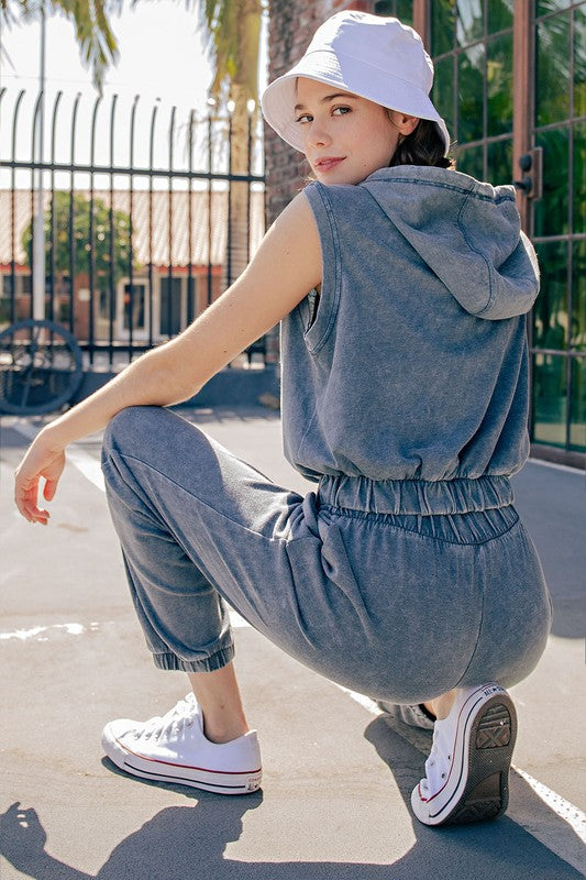 Mineral Washed Hoodie & Jogger Set-Activewear-Rae Mode-Small-Slate Blue-Inspired Wings Fashion