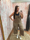 Leopard Washed Denim Overalls-Overalls-Easel-Mocha Brown-Small-Inspired Wings Fashion