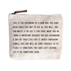 Canvas Zip Bag-cosmetic bag-Sugarboo-This is the Beginning-Inspired Wings Fashion