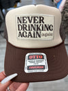 Lucky Girl Trucker Hats-hat-Lucky Girl Boutique-Never Drinking/Brown-Inspired Wings Fashion