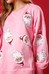 Sequin Santa Sweatshirt-Sweatshirt-Inspired Wings Fashion-Small-Pink-Inspired Wings Fashion
