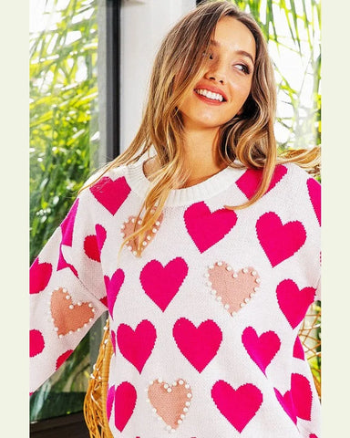 Inspired 2025 hearts sweater