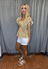 Ruffle Peplum Top-Top-Umgee-Pink-Small-Inspired Wings Fashion