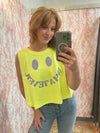 Smile Whatever Cropped Tank-Tops-Bucketlist-Neon Yellow-Small-Inspired Wings Fashion