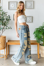 Distressed Wide Leg Pants-Pants-Oli & Hali-Denim-Small-Inspired Wings Fashion