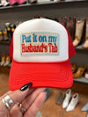 Husband's Tab Trucker Hat-hat-Lucky Girl Boutique-Red-Inspired Wings Fashion