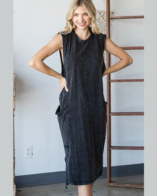 Side Pocket Dress-Dresses-Oli & Hali-Small-Black-Inspired Wings Fashion