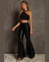 Faux Leather Bell Bottom Pants-Pants-Blue Buttercup-Small-Black-Inspired Wings Fashion