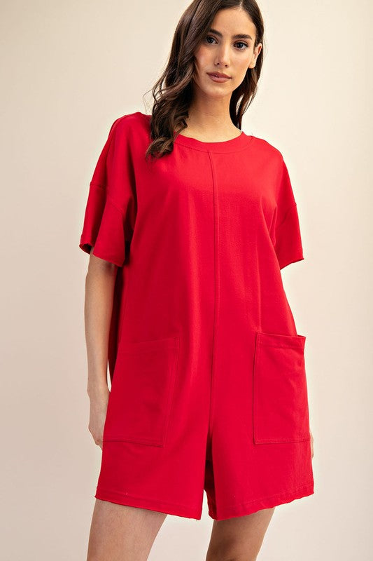 Reversible Summer Tee Romper-Romper-Rae Mode-Red-Small-Inspired Wings Fashion