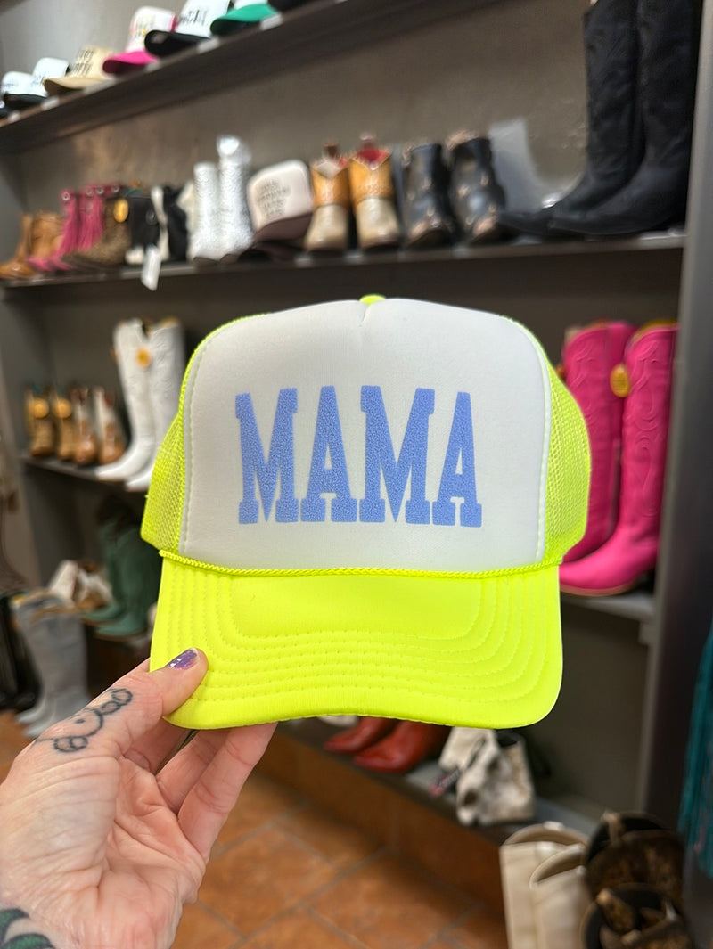 Graphic Trucker Cap-Hats-Babe Wholesale-Yellow/Mama-Inspired Wings Fashion