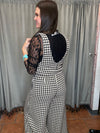 Aimee Jumpsuit-Jumpsuit-Silverado Apparel & Home-Black Houndstooth-Small-Inspired Wings Fashion