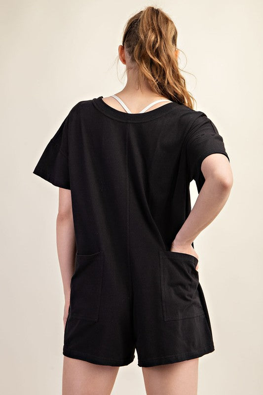 Reversible Summer Tee Romper-Romper-Rae Mode-Black-Small-Inspired Wings Fashion