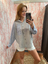 Mixed Stripe Button Down Top-Shirts & Tops-Umgee-Chambray-Small-Inspired Wings Fashion