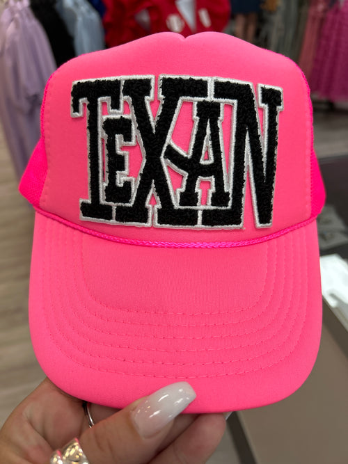 Texan Chenille Patch Cap-Hat-Texas True Threads-Neon Pink-Inspired Wings Fashion