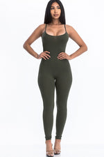 Solid Bodycon Jumpsuit-Jumpsuit-up clothing-Small-Olive-Inspired Wings Fashion